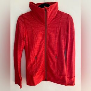 Red Lululemon athletic jacket
